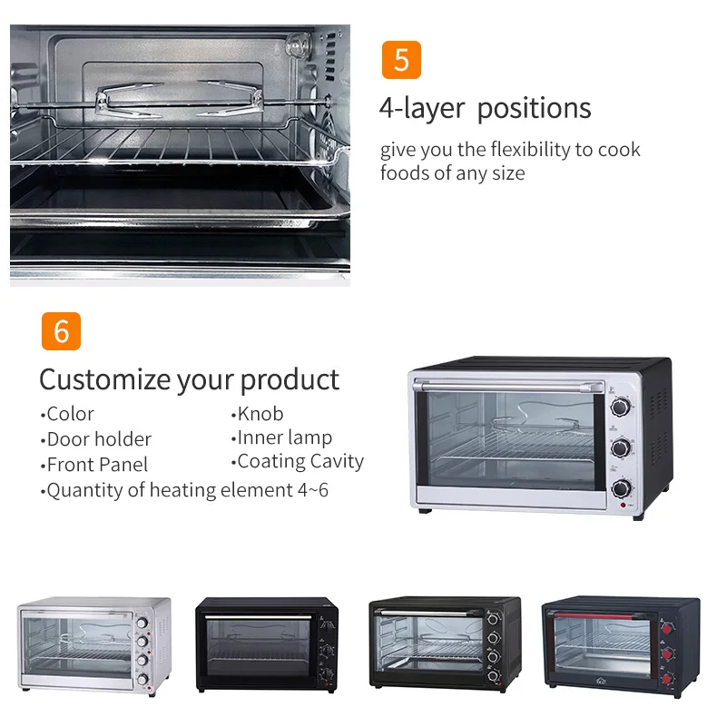 Transparent  Tempered Glass Window Design Household Commercial Electric Oven Restaurant Oven for Baking
