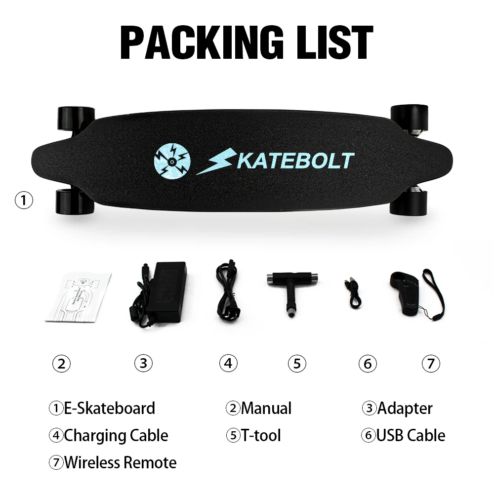 
USA Dropshipping Skatebolt Tornando II Longboard Remote Controller Dual motor 25 MPH Top speed 4wd fastest Electric Skateboard 