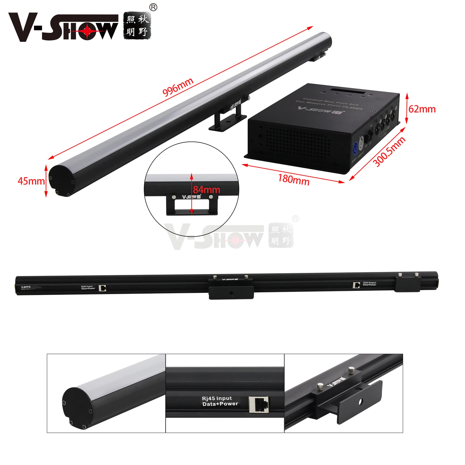 V-Show Led Pixel 16pcs With Controller RGB Pixel Bar Lights 3IN1 LED Pixel Tube Dj Disco Club