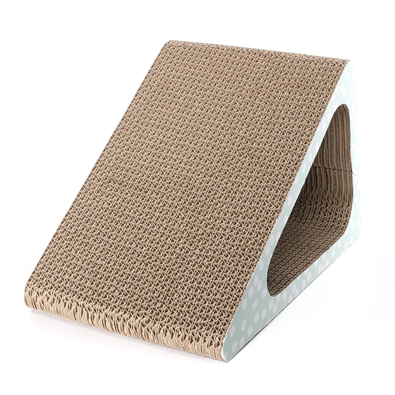 New Triangle Cat Scratcher Scratch Pad Protecting Furniture Hollow Pet Products With Ball Cardboard Round