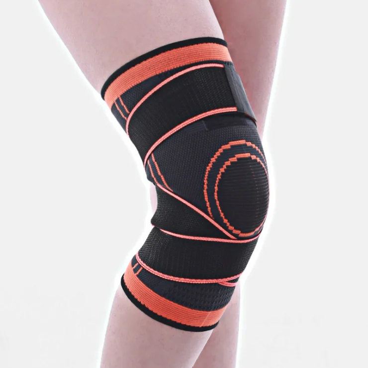 Hot selling paddy spandex sports knee joint support knitted leg sleeves knee protector