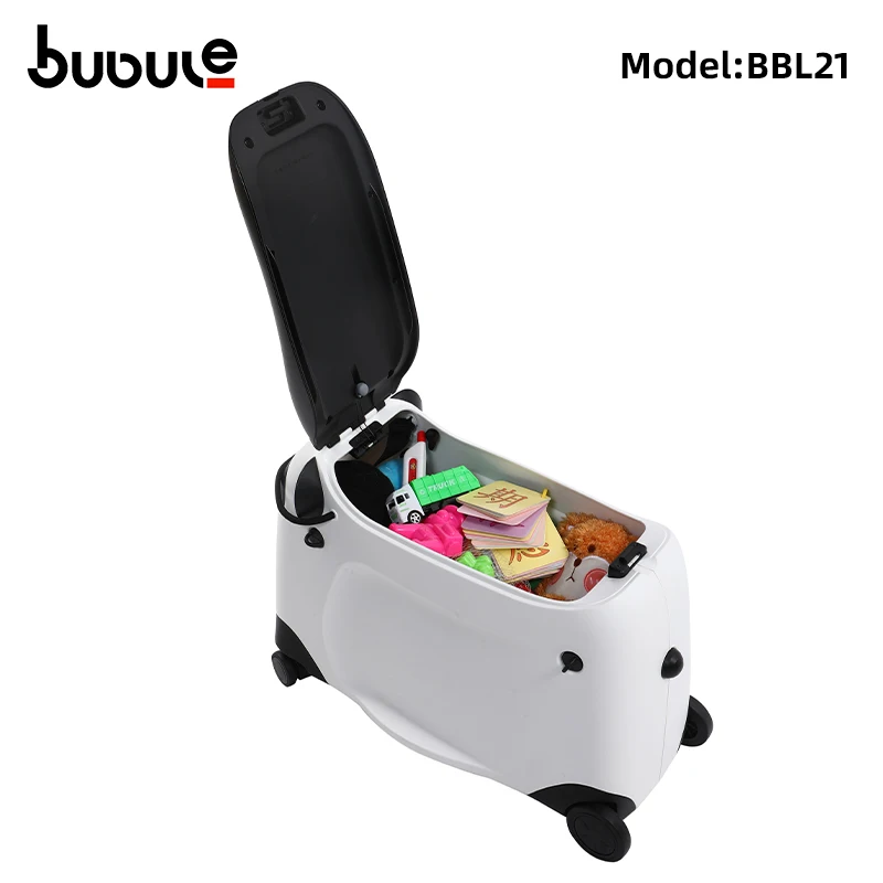 PP panda design kids trolley suitcase ride on luggage for kids 21 inch carry on luggage