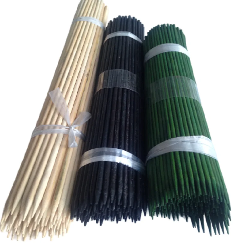 Bamboo Wooden Flower Plant Support Pole Stake Stick 10-90cm Length Wholesale bamboo raw materials chopsticks bamboo stick