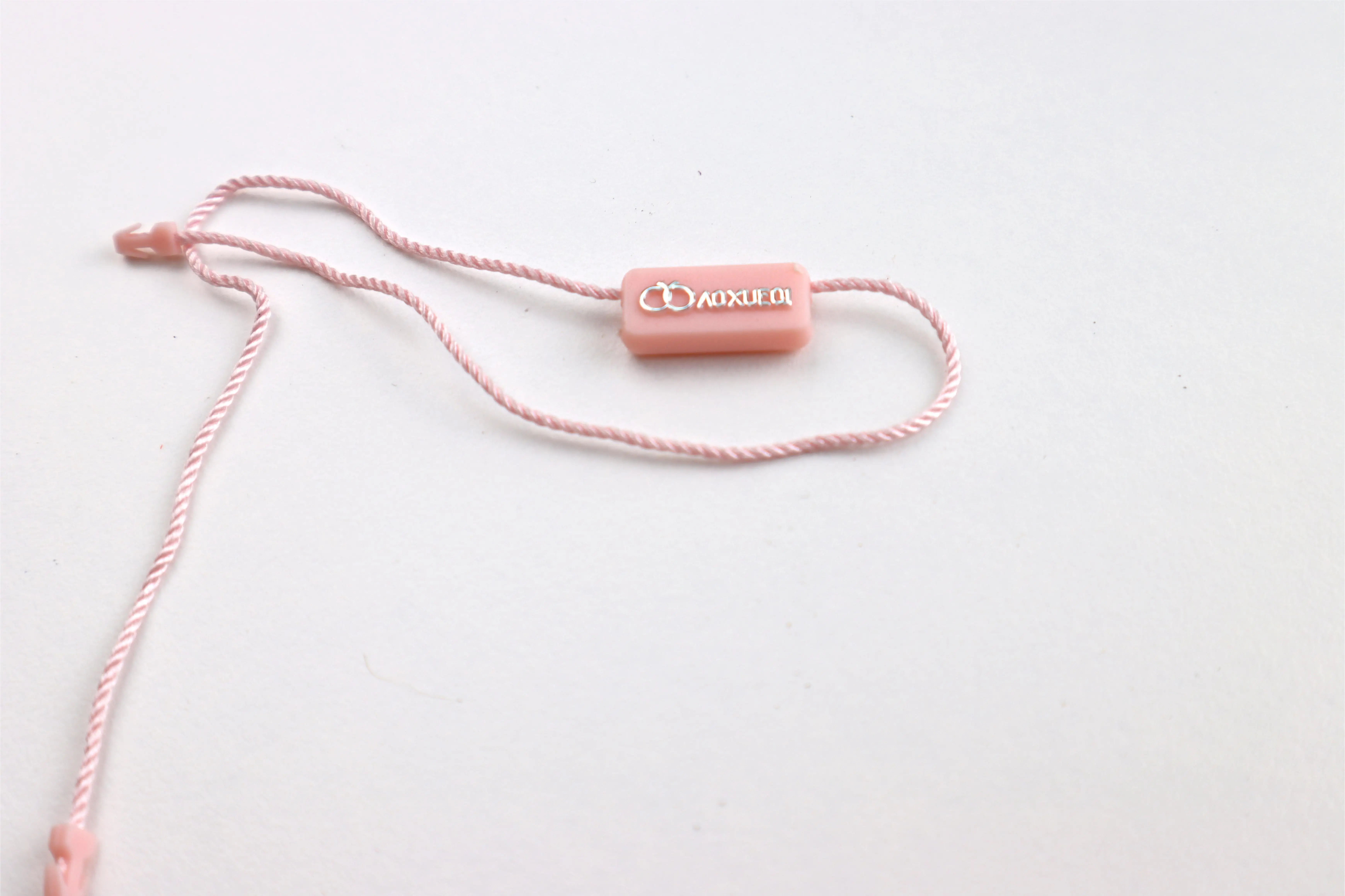 Nylon Plastic Lock Seal Tag String Custom Plastic Tags Elastic Loop Garment High Quality Plastic Security Tag Seal