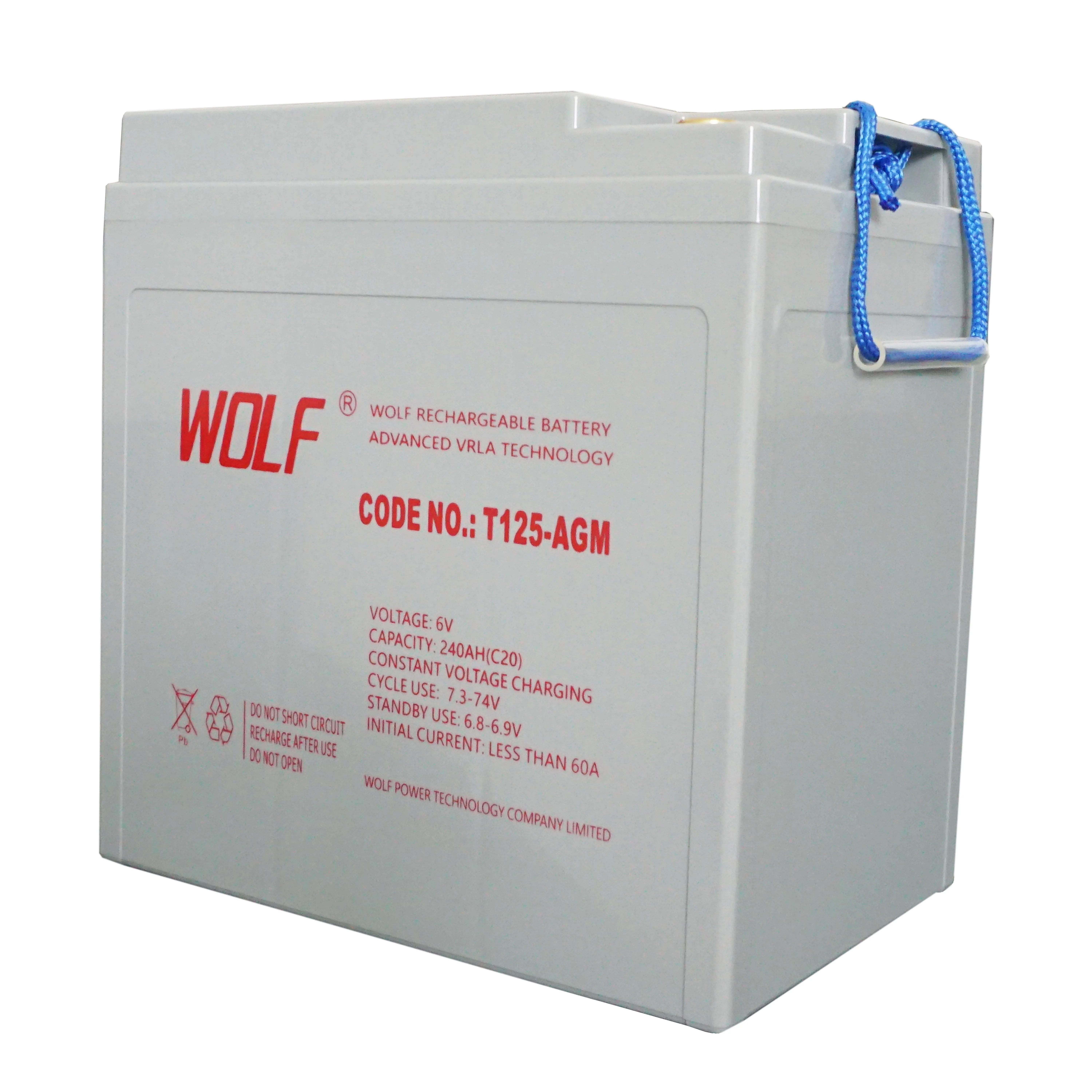 Trojan T125 6V 240ah Rechargeable Sealed Deep Cycle Battery Golf Cart Battery