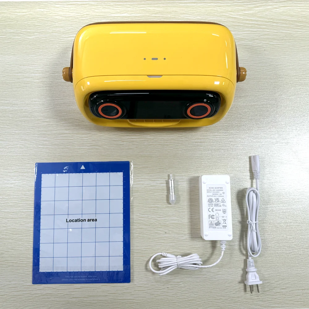 CUYI mini plotter cutting machine A5 size yellow cute vinyl cutting plotter for sticker paperboard vinyl plotter