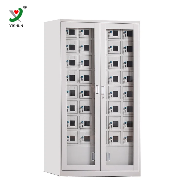 
Commercial public steel cell phone charging locker station 