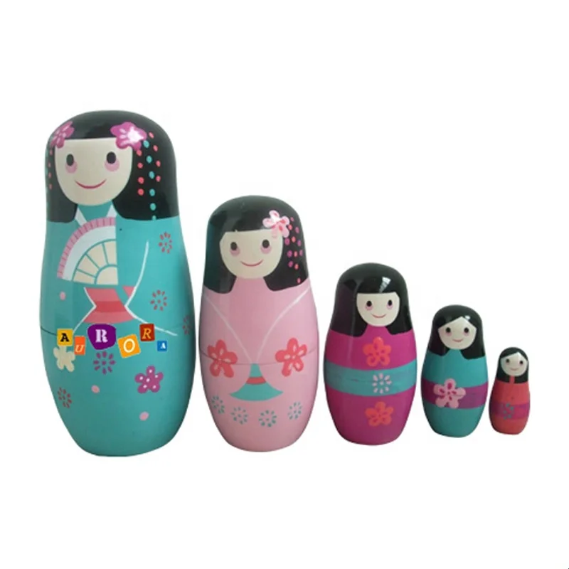High Quality Handmade Wood Material Russian Nesting Doll AT11089