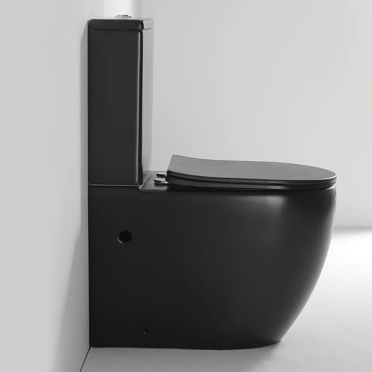 Bathroom two-piece standing WC Rimless design toilet set with Watermark certificate