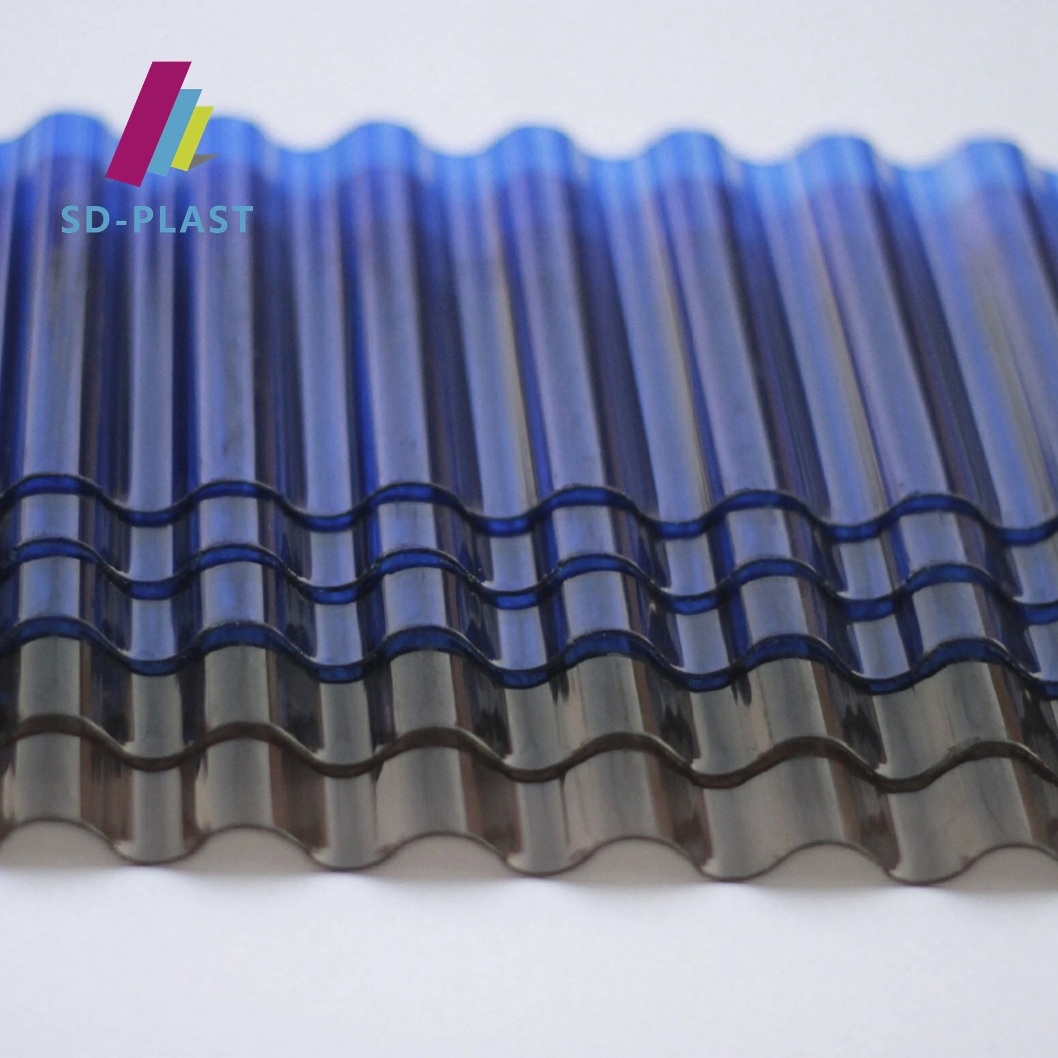 Transparent polycarbonate corrugated  pc wave board plastic hollow sheet