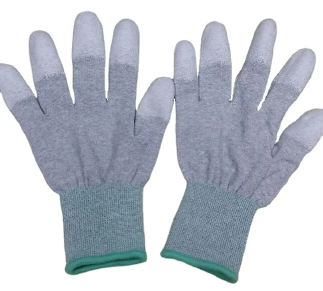 PU Top Fit ESD Gloves Carbon Fiber Anti-Static Glove Assembly Inspection Precision Work