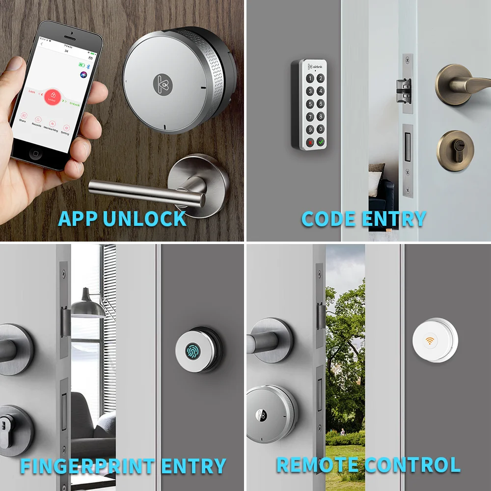 
Airbnk M300 lock for hotel apartment Wireless Bt smart door lock 