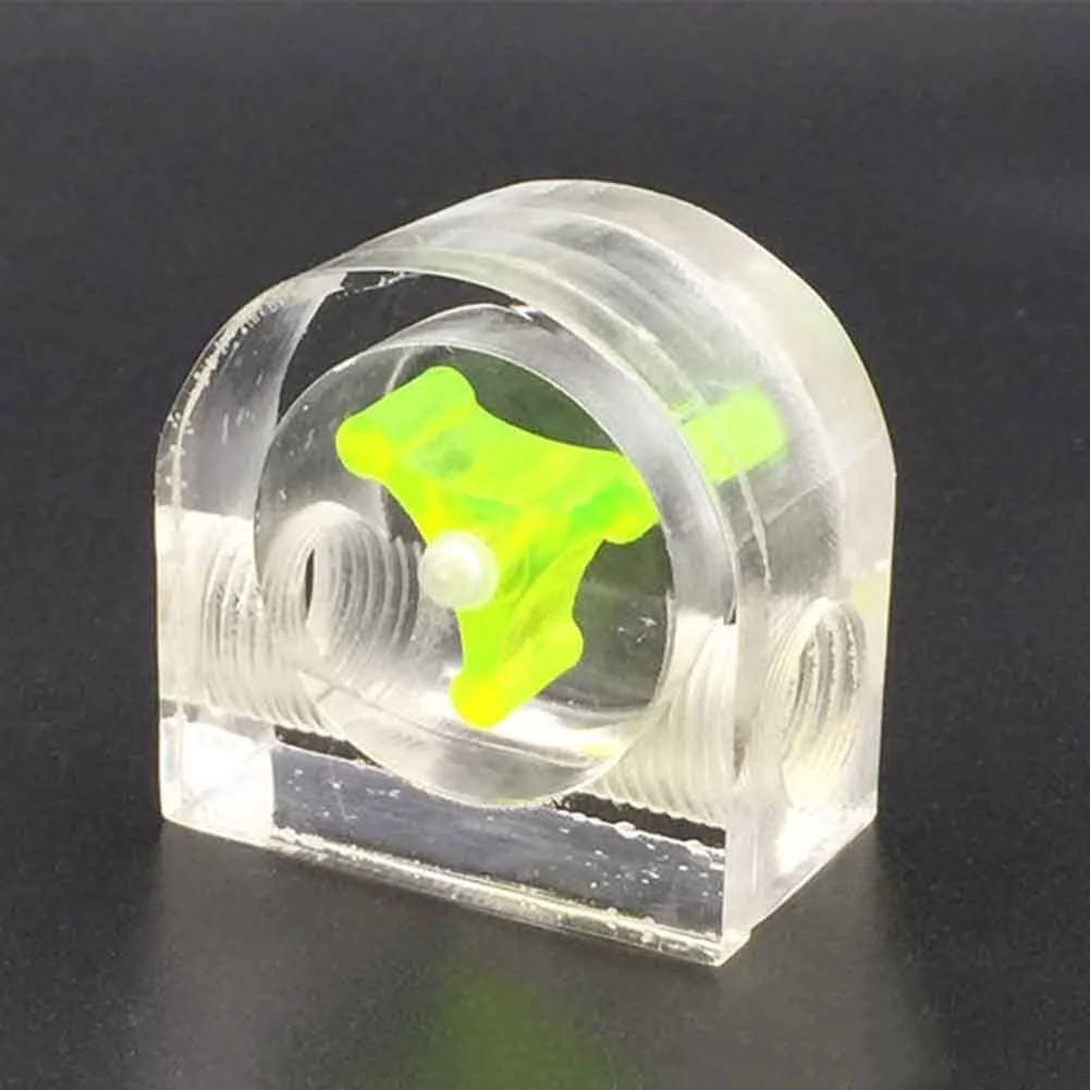 Thread 3 Impeller Office Flow Meter Polished Surface Durable Easy Install For PC Water Cooling Home Acrylic Indicator