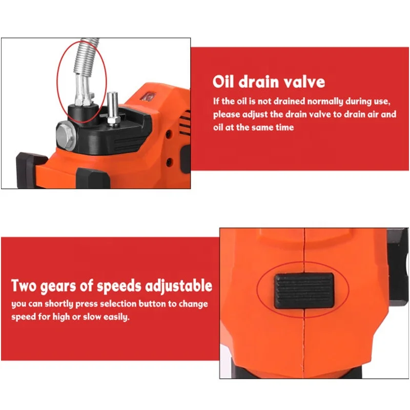 12v cordless rechargeable grease gun battery lithium battery operated pressure 8000 psi electric grease gun kit electric