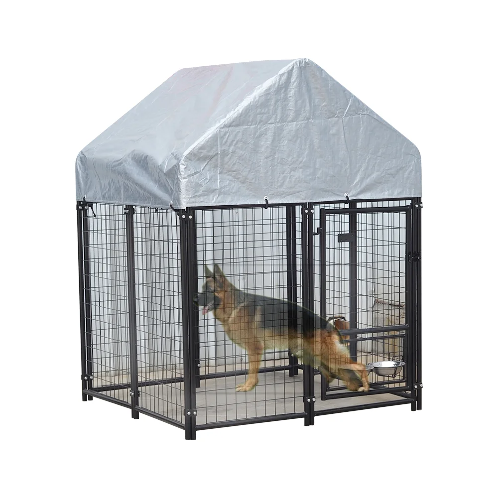dog pet metal kennels cages outside