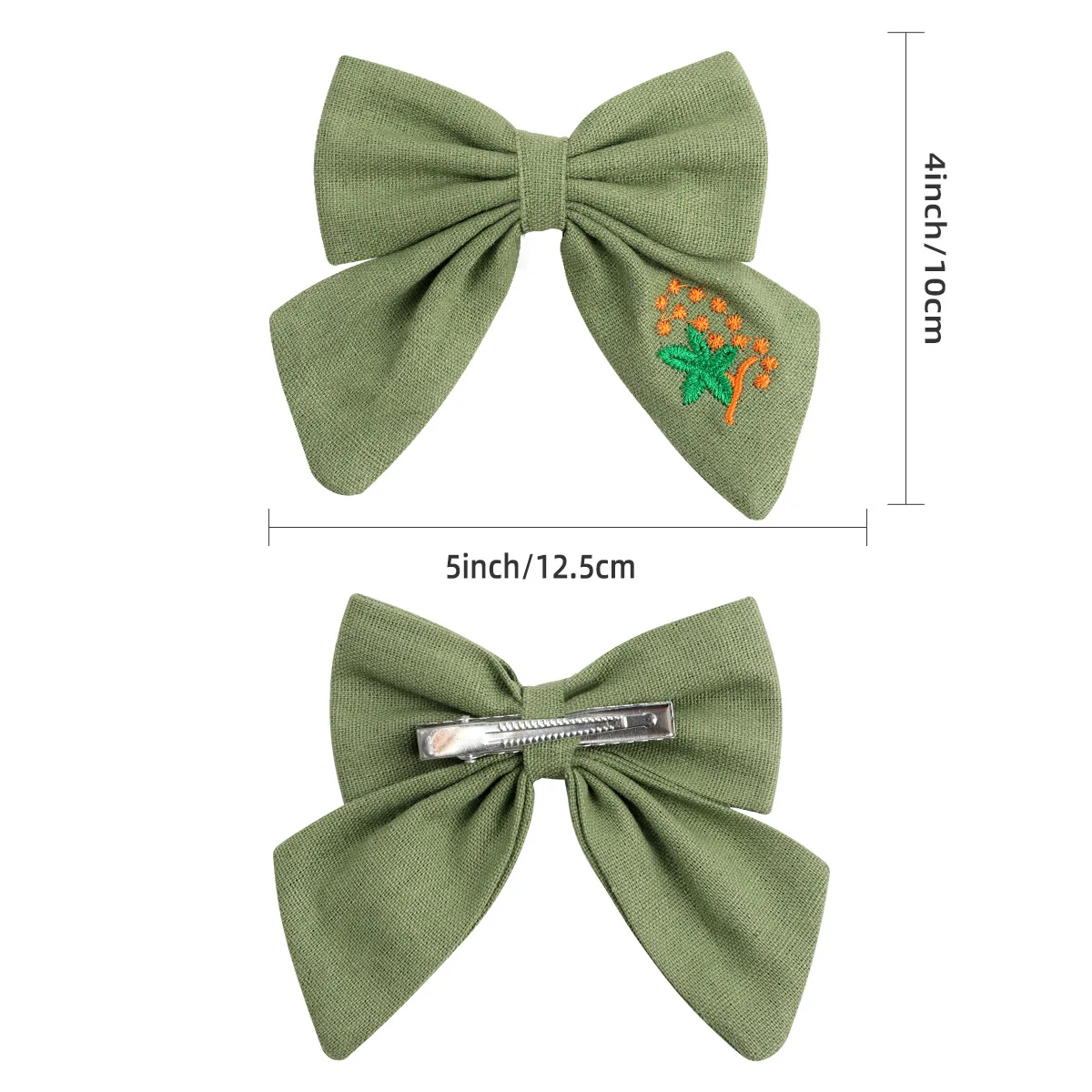 hair bow embroidery hair bow linen hair clips,linen pinwheel and sailor bows on alligator clips