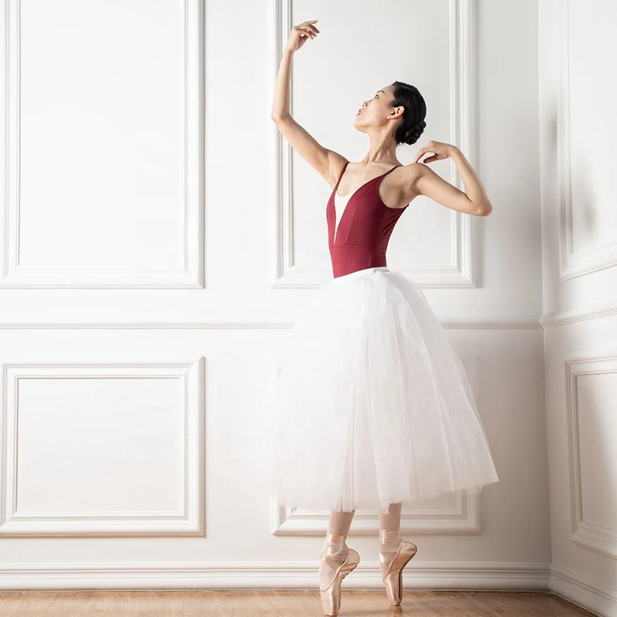 Wholesale White Ballet Romantic Half Long Tutu Skirt