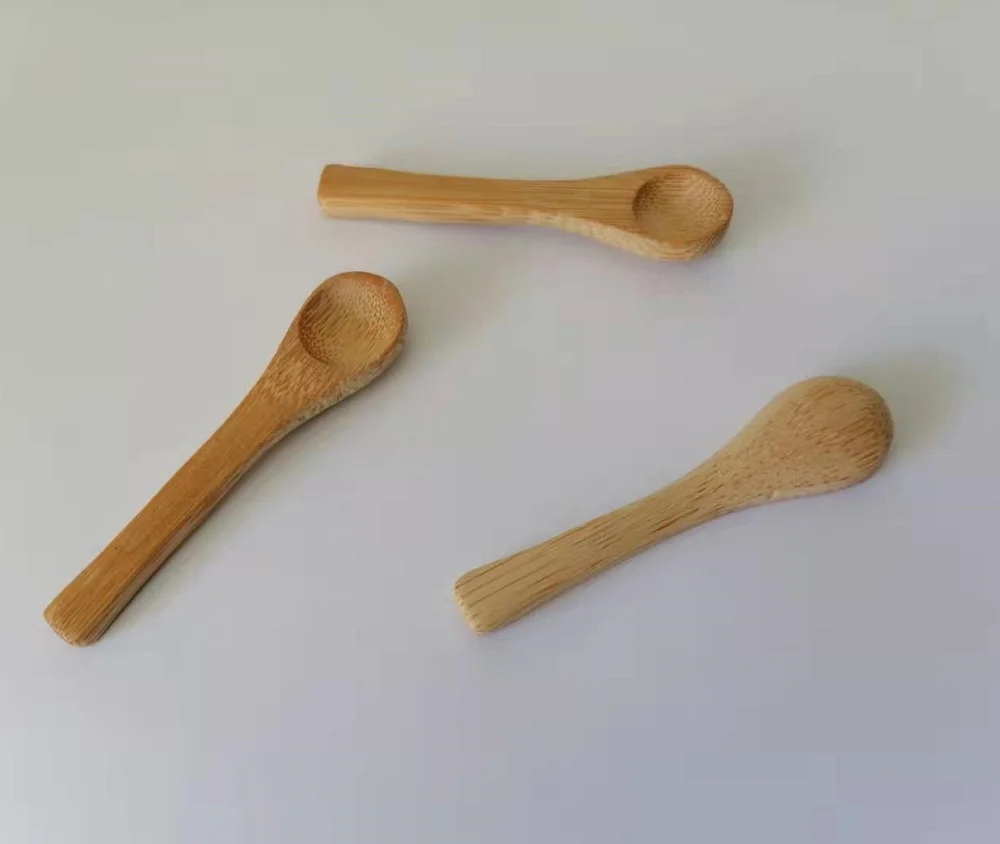 7 cm Mini Bamboo Ice-cream Facial Mask Spoon