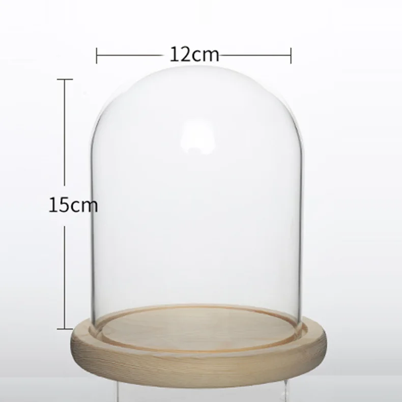 Свадебный декор в стеклянном куполе, светодиодный стеклянный купол с деревянной основой, подарки на день Святого Валентина, прозрачная Роза, любовь, народная Европа