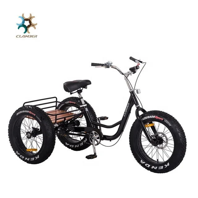 sand tricycle fat tire 3 whee cargo bike adult family cargo bike out door bike