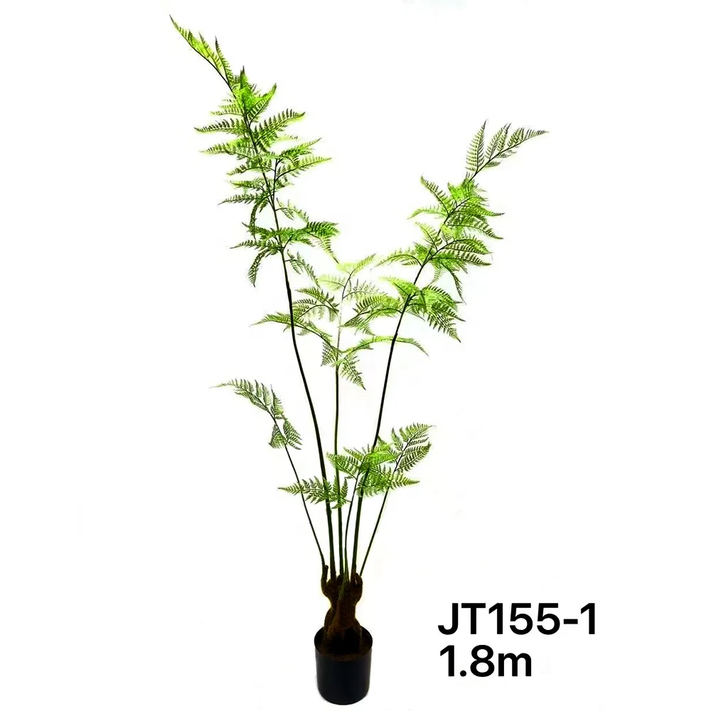 Wholesale Faux Bonsai Fern Decoration Plastic Artificial Fern Tree Home Garden Decorative Grass Plant