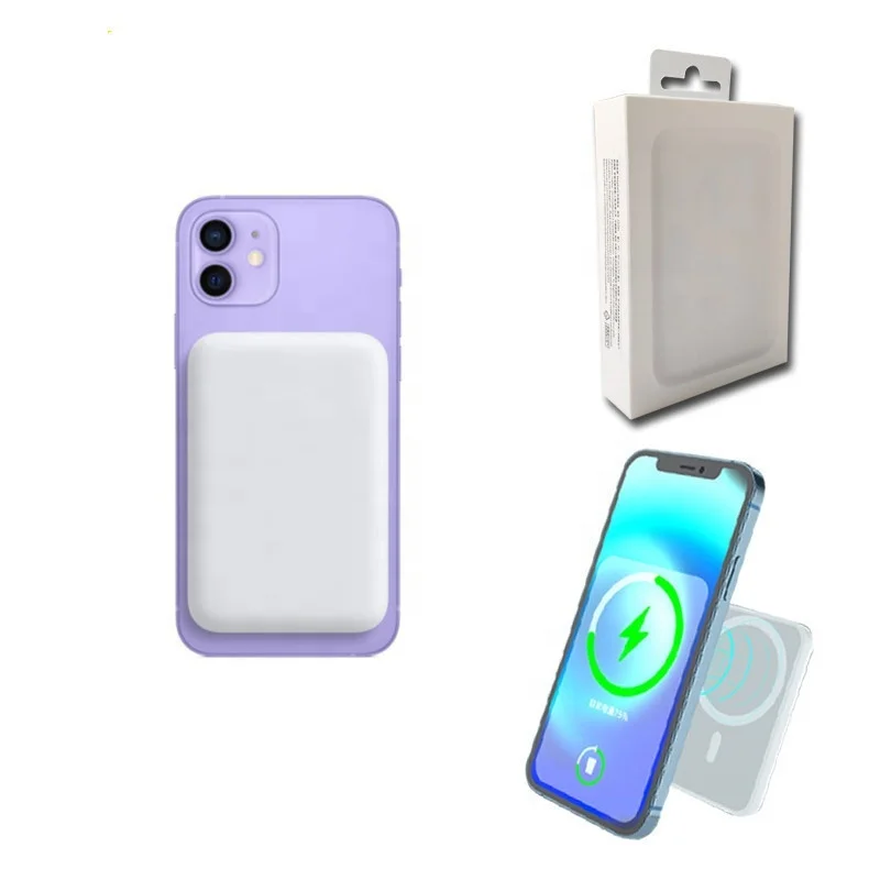 New design 5000 mAh Magnetic Wireless fast Charging Power Bank slim Mini portable PD 15w 20w powerbank for IPhone 12 Iphone13