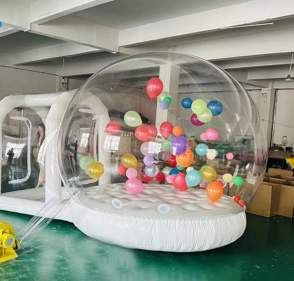 inflatable white jump house white castle bounce house inflatable bubble house with trampoline