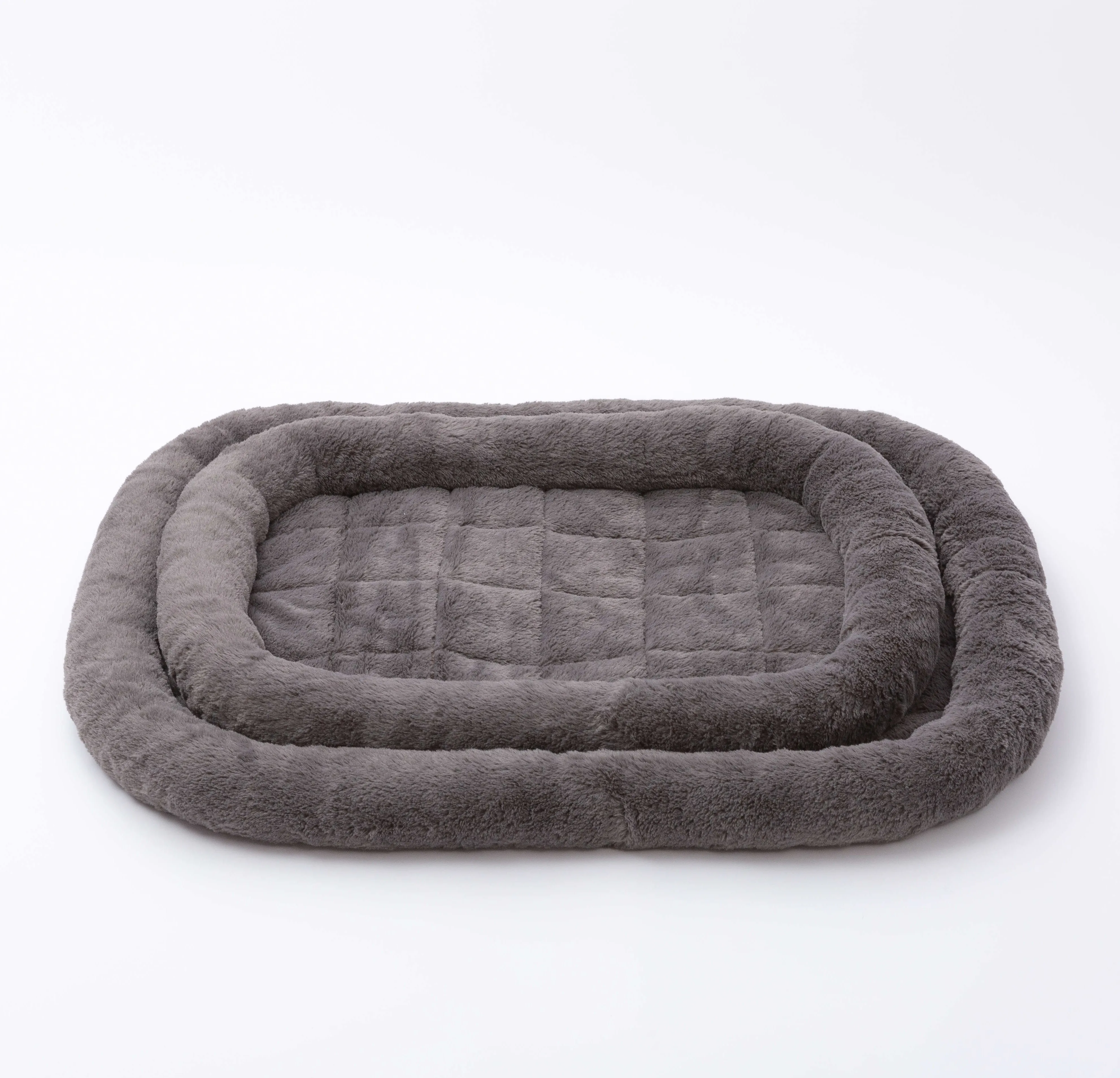 Bolster Pet Bed | Dog Beds Ideal for Metal Dog Crates | Machine Wash & Dry Cage mat