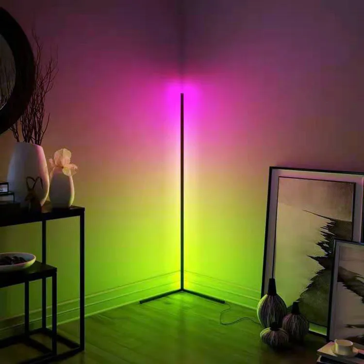 High Quality Custom Modern Modern Bedroom Black Led Simple RGB Floor Lamp