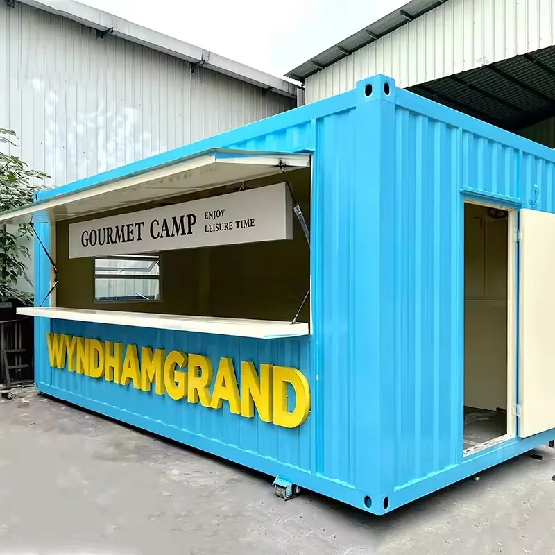 Personalized Design of Prefabricated Houses Shipping Container Free Design 20ft 40ft Mobile Shop Customized Coffee Shop Mall