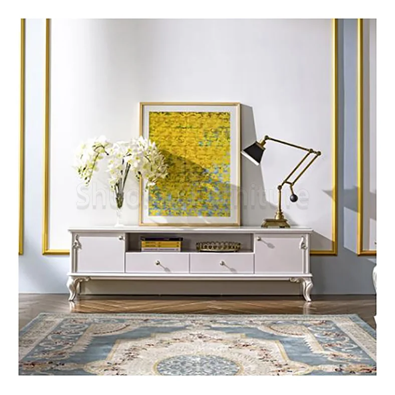 
Wholesale TV Unit Coffee Table Beige And TV Stand Cabinet Set Marble Tables For Home Bedroom Living Room Design 