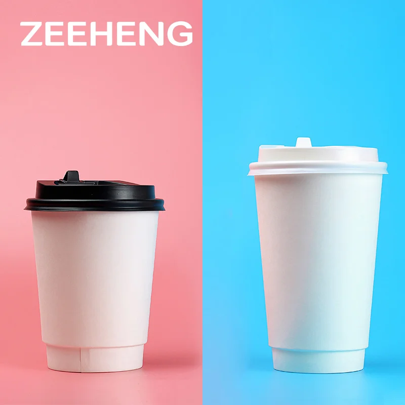 Food grade factory directly sale double wall white paper cups for coffee