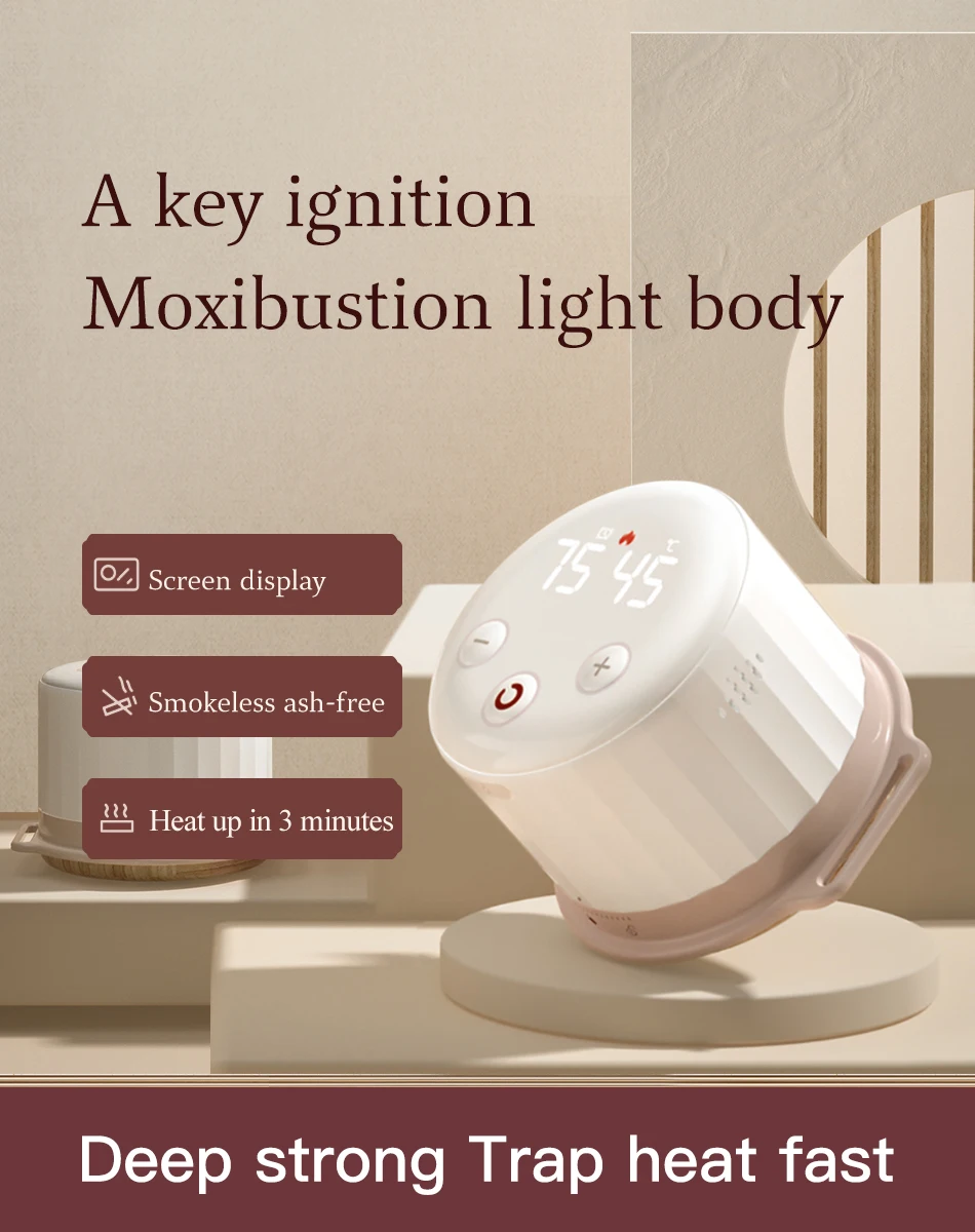 Techlove Portable Home Auto Ignition Beauty Salon Slight Smoke Equipments Of Traditional Chinese Medicine Moxibustion Box