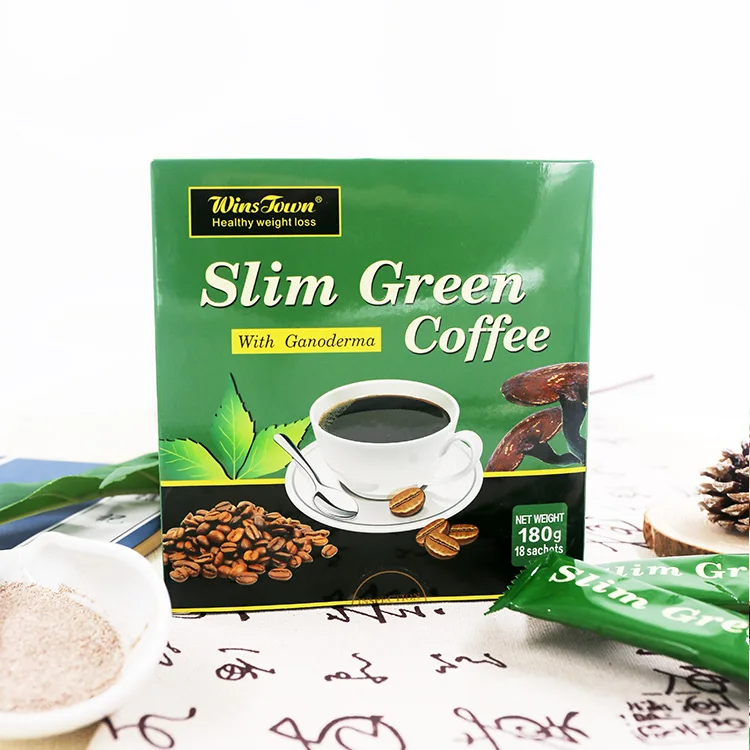 Slim green coffee natural herbs healthy Diet control Powder Instant weight loss Ganoderma coffee slimming