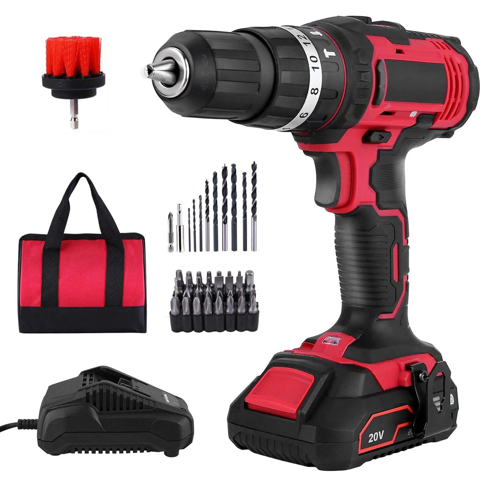 Cordless Drill Driver 20V Cordless Electric Drill Driver