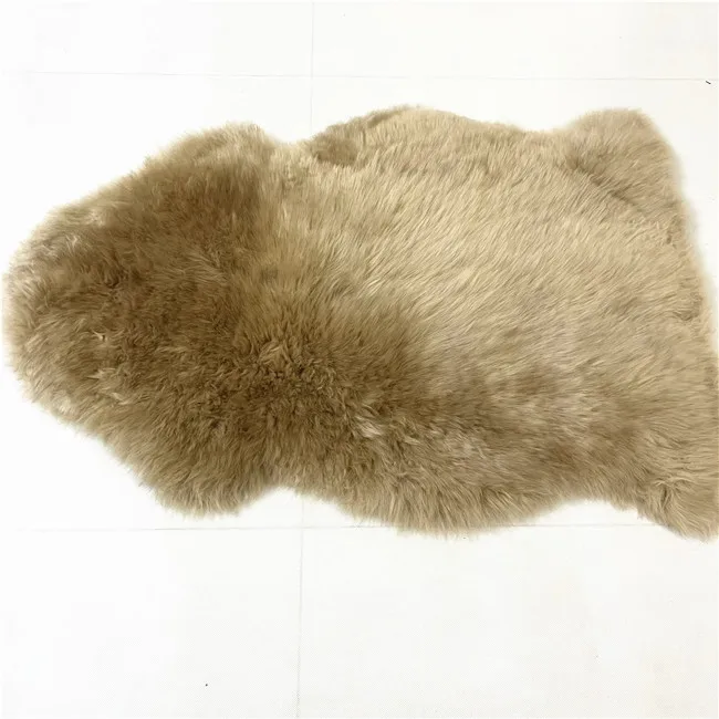 New colors natural brown Long Hair sheepskin Ivory Single Pelt
