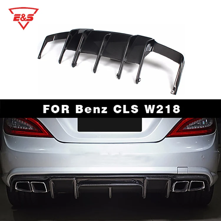 Hot Selling Rear Diffuser For Mercedes Benz CLS W218 2012-2014 Carbon Fiber Rear Bumper lip Diffuser