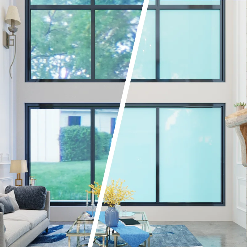 
HEWEI Thermochromic Smart Sun Shading Laminated Safety Tempered Glass Sheet For Building Wall and window 