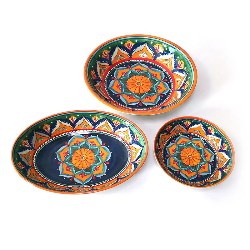 High Quality Large Colourful 100% Melamine Serving soup salad Bowl for Restaurant Dinner