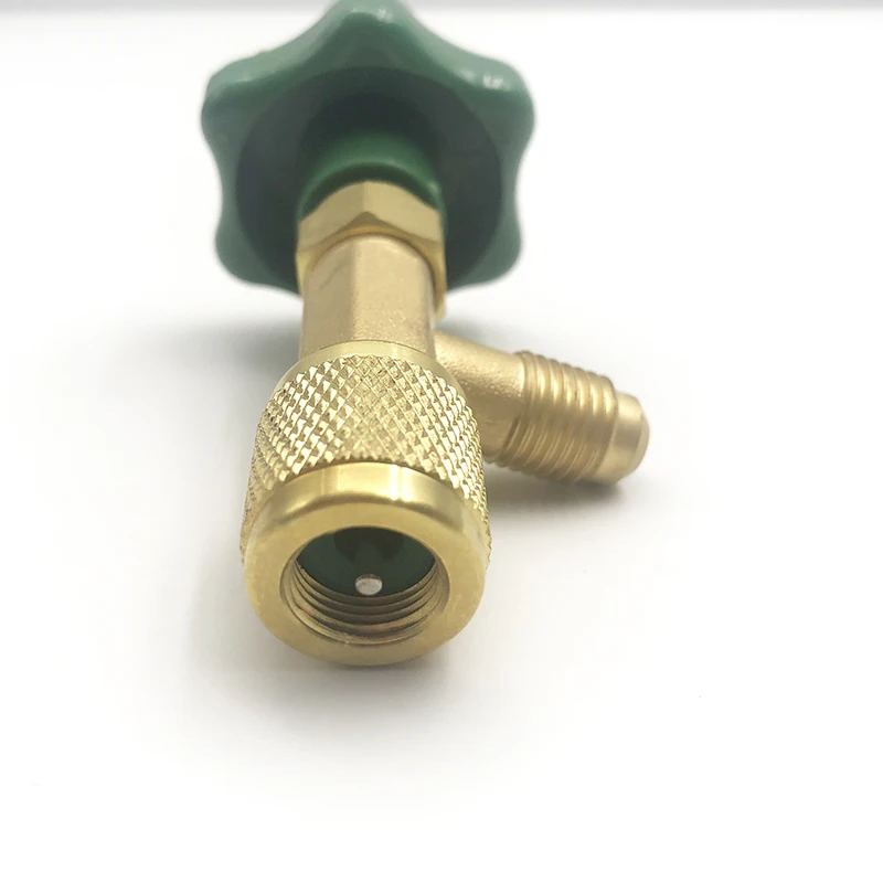 Cap tap valve CT-341 for small freon bottle R22 R134 R410 brass body