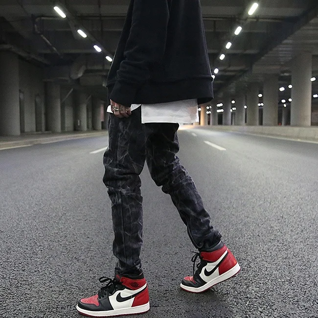 Fog mens skinny jeans dropshipping stock fashion mens black jeans custom jeans tags