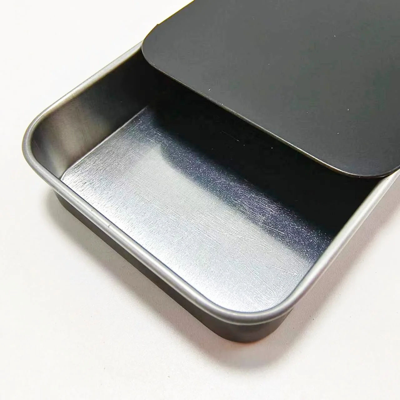 Factory Price Frosted Silver Black Square Iron Tin Box Metal Box Matel Packaging for Candy