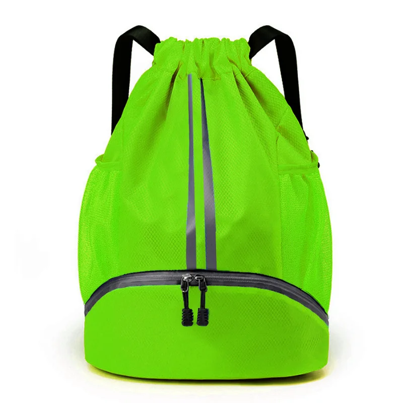 Rainbow Wet And Dry Separation Basketball Swimming Strap Pocket Drawstring Backpack Ball Bag Student Backpack Outdoor Sport