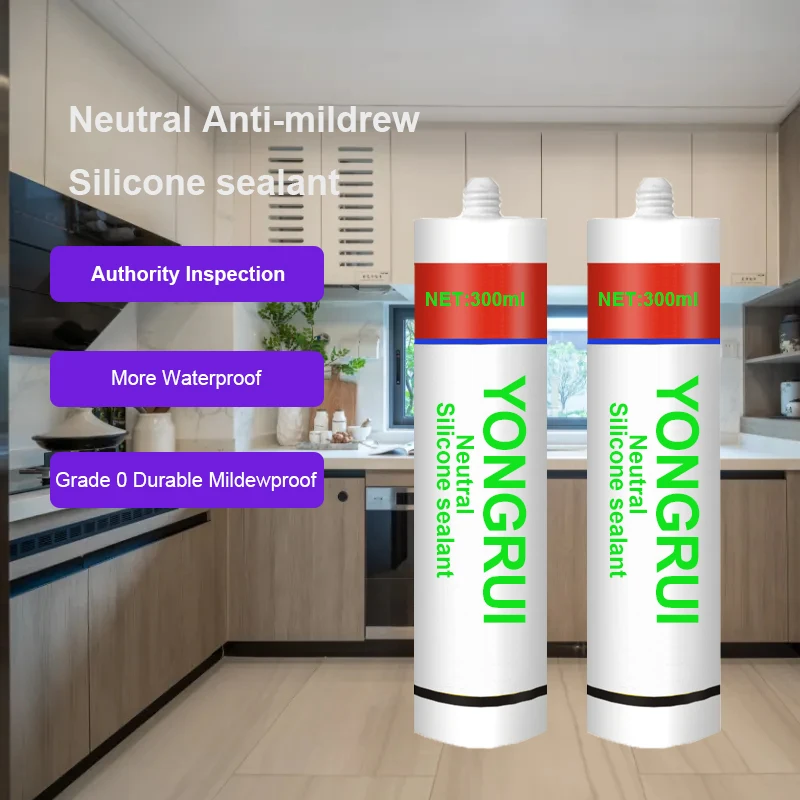 590Ml Sausage Neutral Packing Cream Pressed Rtv Silicone Sealant for kitchen and bathroom