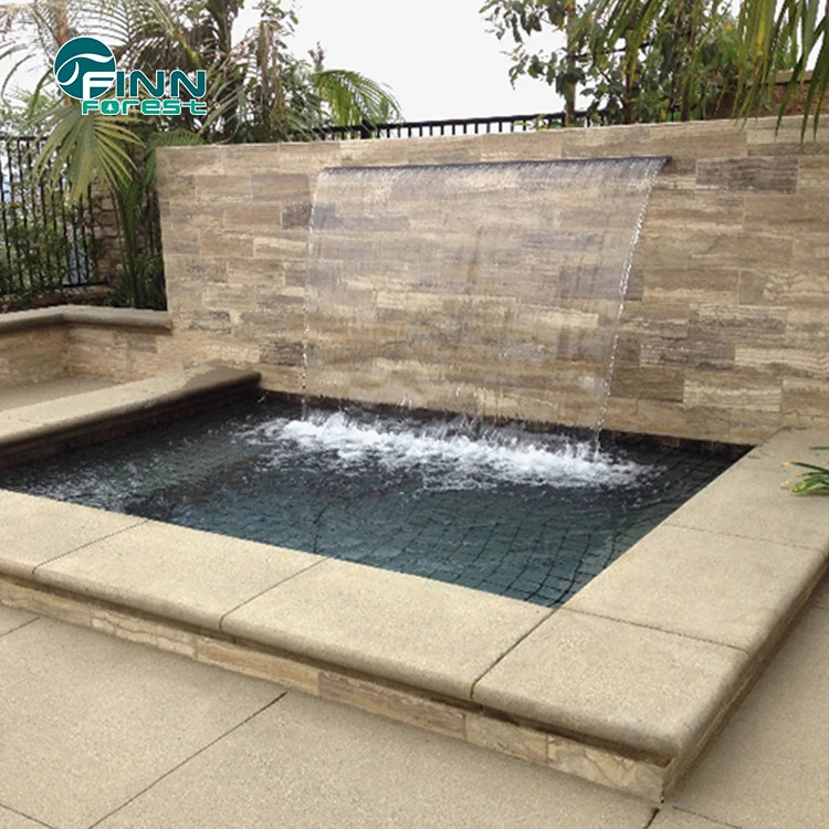 
Factory Supply Best Price Stainless Steel Blade Swimming Pool Wall Waterfall 