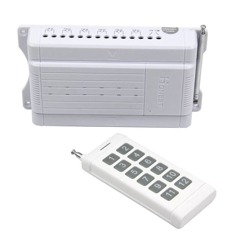 Radio frequency relay remote control light switch 1 piece transmitter with receiver