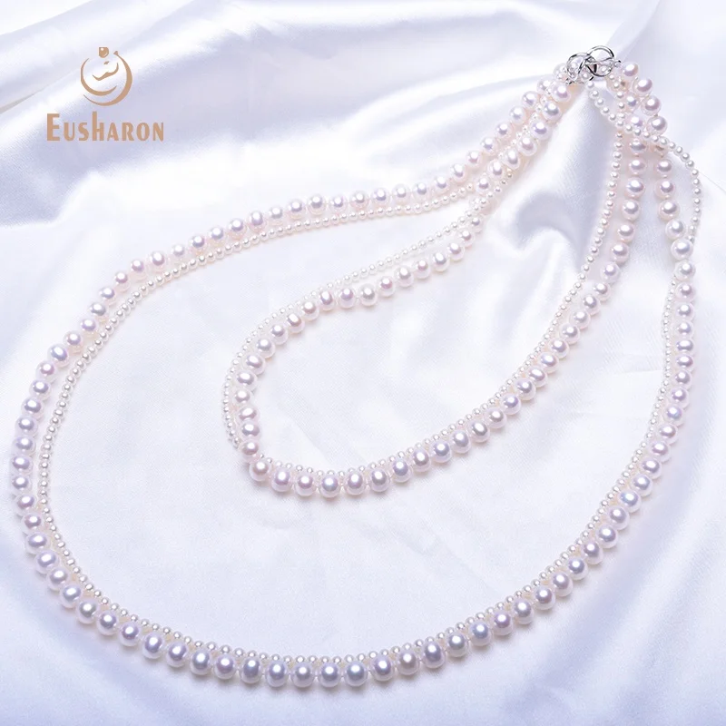 Роскошные новое поступление реальные пресноводного жемчуга длинное ожерелье ювелирные изделия в 925 стерлингового серебра для подарка