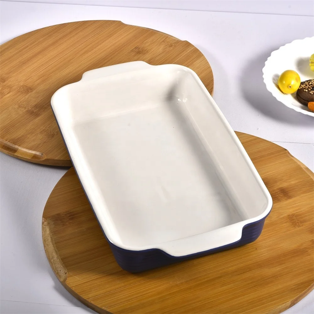 Rectangle Baking Pan Nonstick Ceramic Baking Dish Big Baker for Turkey Chicken Meat Baking