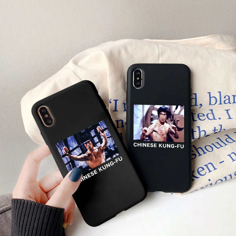 
 Чехлы для телефонов с китайским кунг-фу Брюсом Ли для iphone 11 12 13 Pro Max X XS MAX XR 6s 7 8 Plus SE 2020, Мягкая силиконовая задняя крышка  