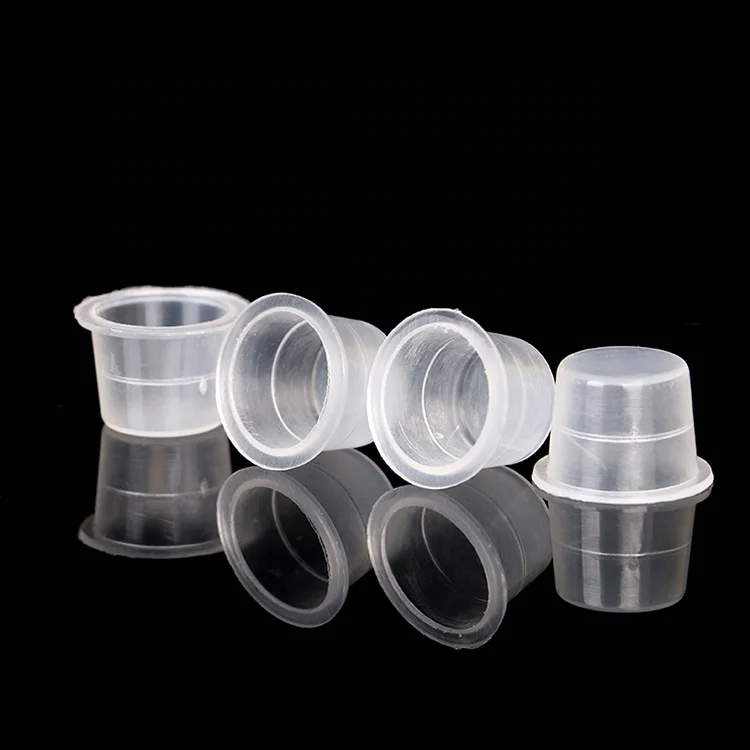 Small Medium Large Microblading Accessories Clear Disposable Ink Holder Plastic Eyebrow Tattoo Ink Cup Eyelash Glue Holder Ring